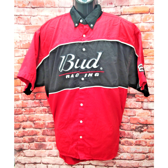 Bud Racing Dale Earnhardt Jr. #8 Shirt Mens 2XL Red Winners Circle NASCAR Collar - Picture 1 of 7